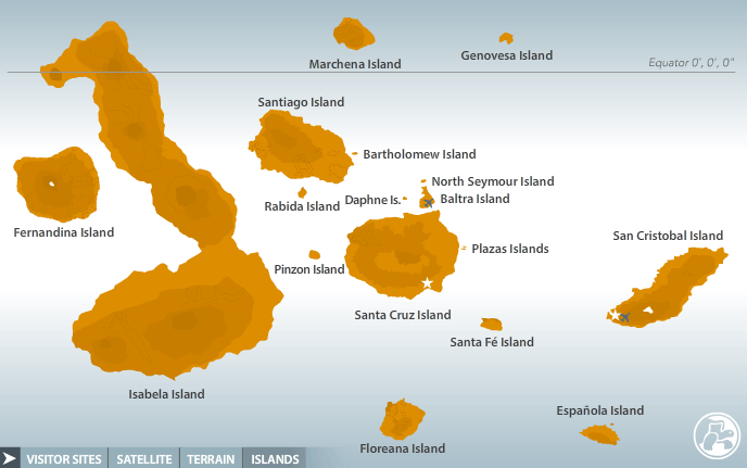 Map of Galapagos Islands